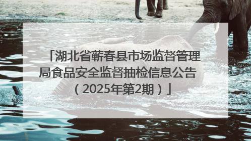 湖北省蕲春县市场监督管理局食品安全监督抽检信息公告（2025年第2期）