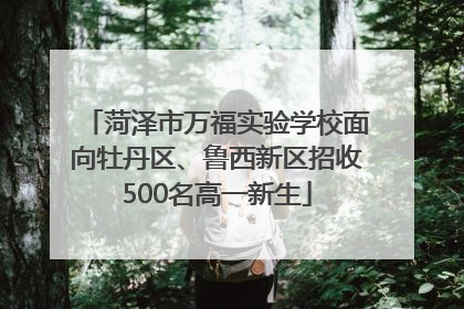 菏泽市万福实验学校面向牡丹区、鲁西新区招收500名高一新生