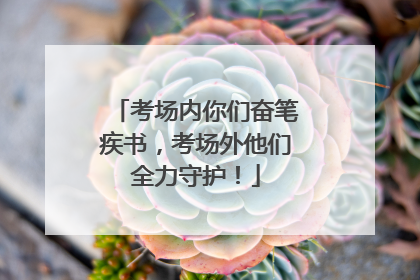考场内你们奋笔疾书，考场外他们全力守护！