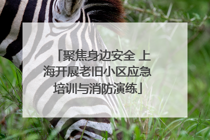 聚焦身边安全 上海开展老旧小区应急培训与消防演练