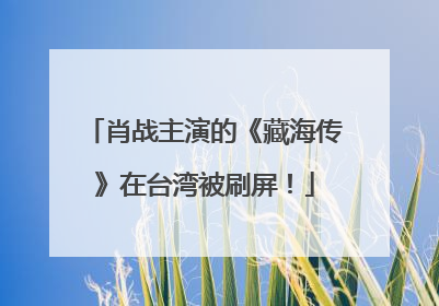 肖战主演的《藏海传》在台湾被刷屏！
