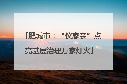 肥城市：“仪家亲”点亮基层治理万家灯火