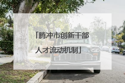 腾冲市创新干部人才流动机制