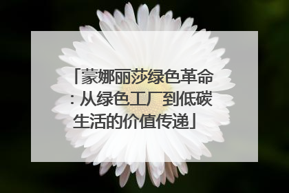 蒙娜丽莎绿色革命：从绿色工厂到低碳生活的价值传递