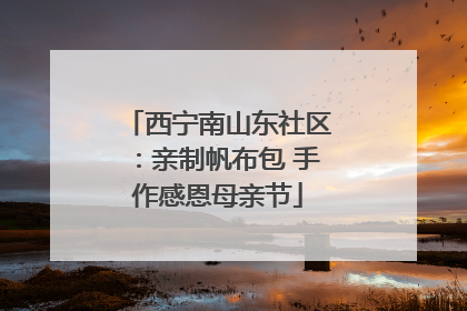 西宁南山东社区：亲制帆布包 手作感恩母亲节