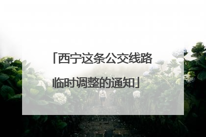西宁这条公交线路临时调整的通知