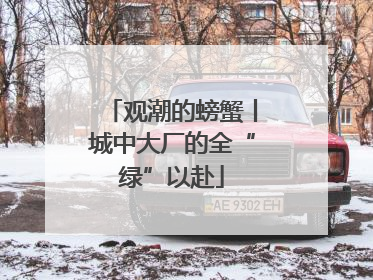 观潮的螃蟹丨城中大厂的全“绿”以赴
