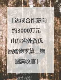 达成合作意向约3000万元 山东省外贸优品购物季第三期圆满收官