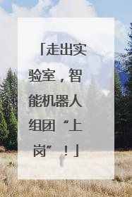 走出实验室，智能机器人组团“上岗”！