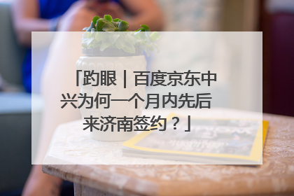 趵眼｜百度京东中兴为何一个月内先后来济南签约？