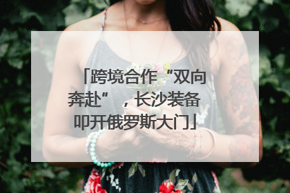 跨境合作“双向奔赴”，长沙装备叩开俄罗斯大门