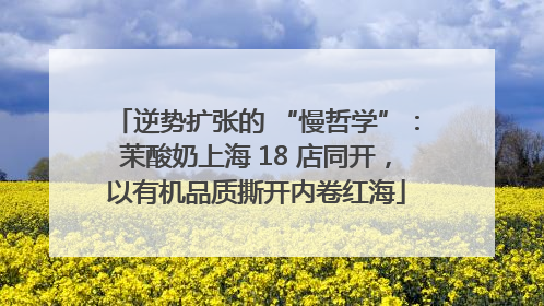 逆势扩张的 “慢哲学”：茉酸奶上海 18 店同开，以有机品质撕开内卷红海