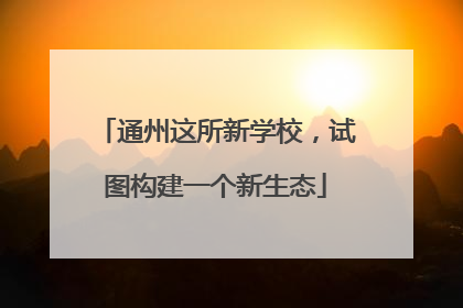 通州这所新学校，试图构建一个新生态