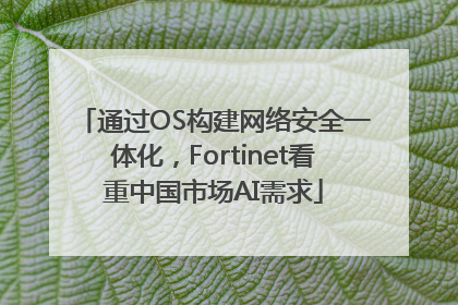 通过OS构建网络安全一体化，Fortinet看重中国市场AI需求