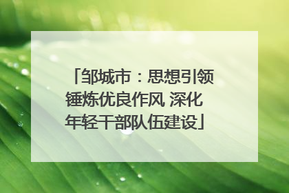 邹城市：思想引领锤炼优良作风 深化年轻干部队伍建设