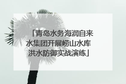 青岛水务海润自来水集团开展崂山水库洪水防御实战演练