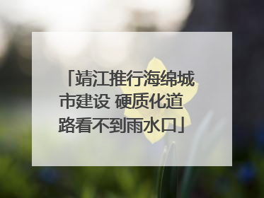 靖江推行海绵城市建设 硬质化道路看不到雨水口