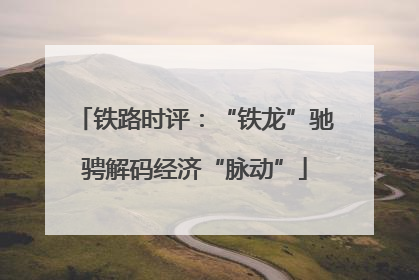 铁路时评：“铁龙”驰骋解码经济“脉动”