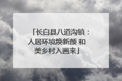 长白县八道沟镇：人居环境焕新颜 和美乡村入画来
