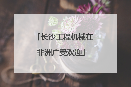 长沙工程机械在非洲广受欢迎