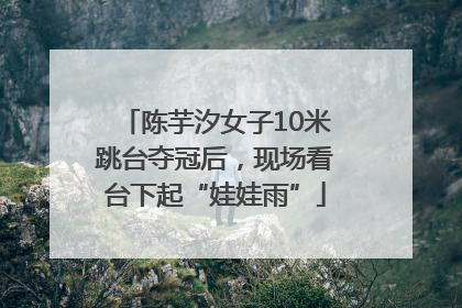 陈芋汐女子10米跳台夺冠后，现场看台下起“娃娃雨”