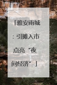 雅安雨城：引摊入市 点亮“夜间经济”