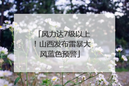 风力达7级以上！山西发布雷暴大风蓝色预警