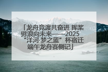 龙舟竞渡共奋进 挥桨劈浪向未来——2025“洋河·梦之蓝”杯宿迁端午龙舟赛侧记