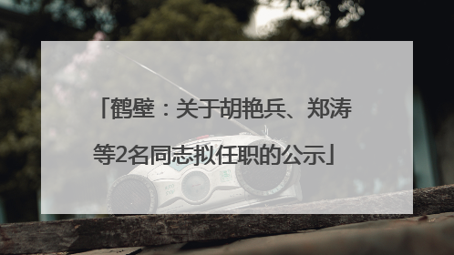 鹤壁：关于胡艳兵、郑涛等2名同志拟任职的公示