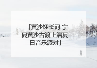 黄沙拥长河 宁夏黄沙古渡上演夏日音乐派对