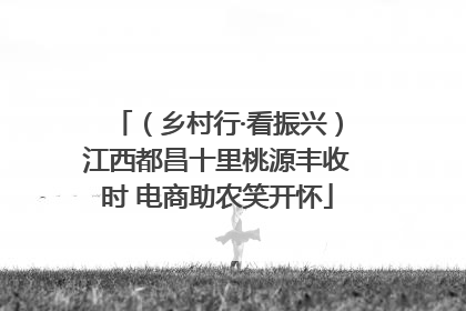（乡村行·看振兴）江西都昌十里桃源丰收时 电商助农笑开怀
