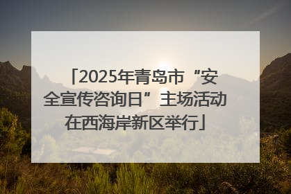 2025年青岛市“安全宣传咨询日”主场活动在西海岸新区举行