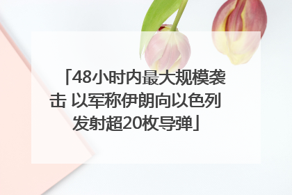 48小时内最大规模袭击 以军称伊朗向以色列发射超20枚导弹