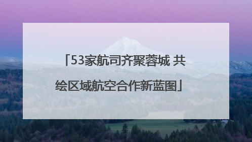 53家航司齐聚蓉城 共绘区域航空合作新蓝图