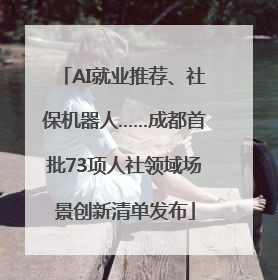 AI就业推荐、社保机器人……成都首批73项人社领域场景创新清单发布