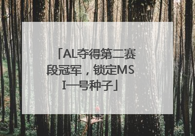 AL夺得第二赛段冠军，锁定MSI一号种子