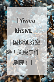 YiwealthSMI｜国投证券空降！关税事件刷屏！